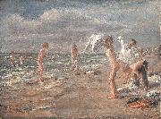 Max Liebermann Boys Bathing Sweden oil painting artist